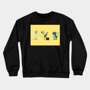 Lizard Character Board Selection: sleepy, rocking and hugs Crewneck Sweatshirt